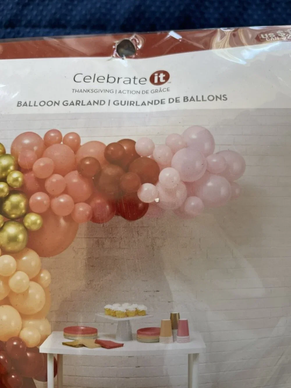 Celebrate it Balloon Arch, Fall, Thanksgiving colors 10ft/3m 92 balloons, NWT